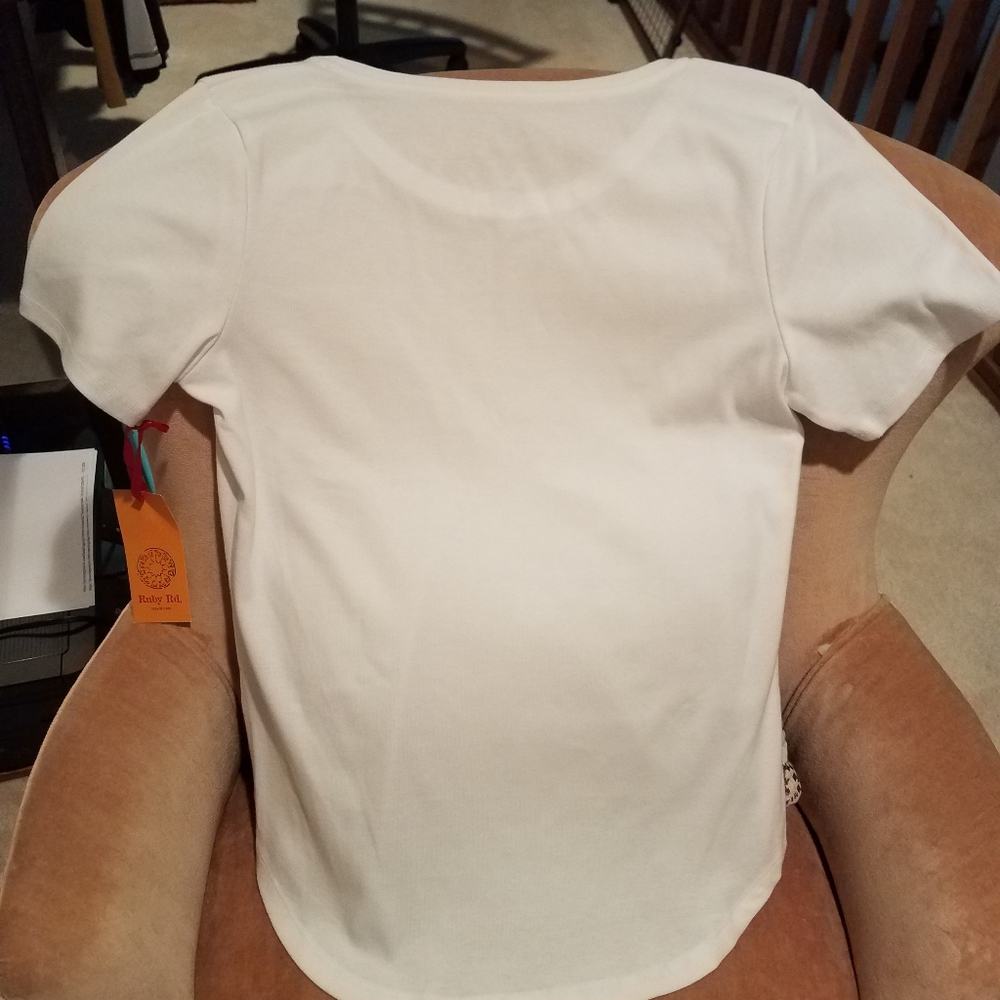 Ruby Rd White Tee - Picture 3 of 9